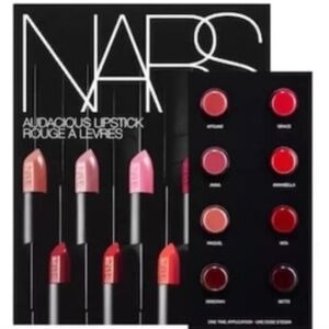 NARS Audacious Lipstick 8 shades Sample Card Rare Discontinued luxury
